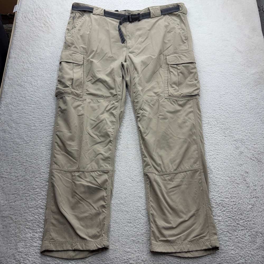 Duluth Trading Co Mens Dry on the Fly Cargo Pants Tan Nylon 2XL x 32 12006